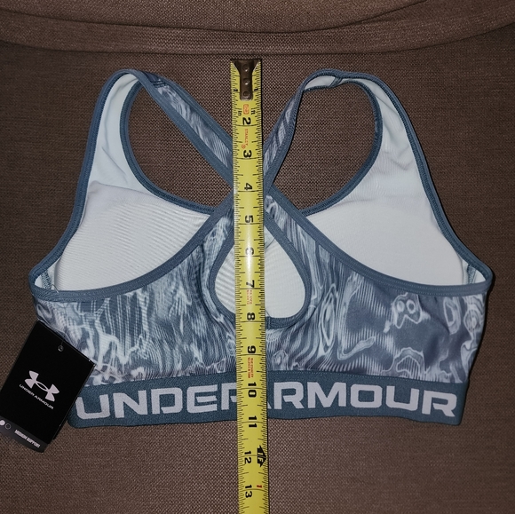 NWT UNDER ARMOUR Printed Mid Crossback Sports Bra - Size M - Picture 4 of 5